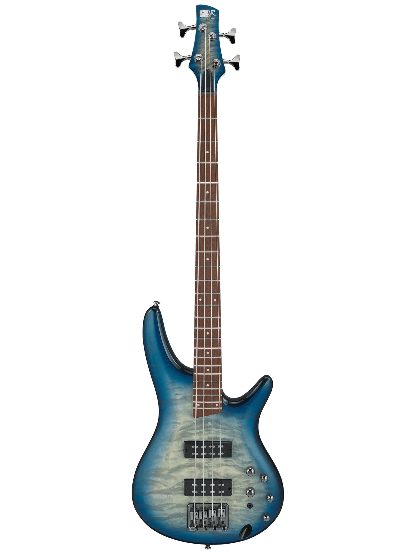 Ibanez SR400EQM 4-String Bass, Stained Cosmic Blue Burst