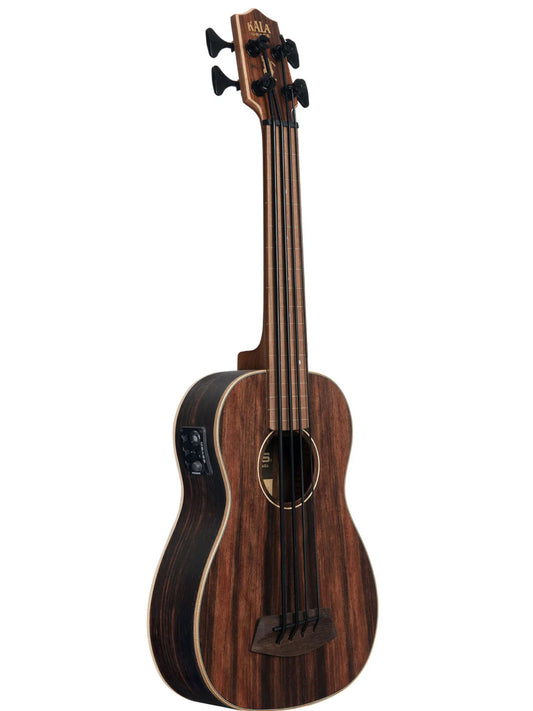 Kala Electro Acoustic Fretless U-Bass, Striped Ebony