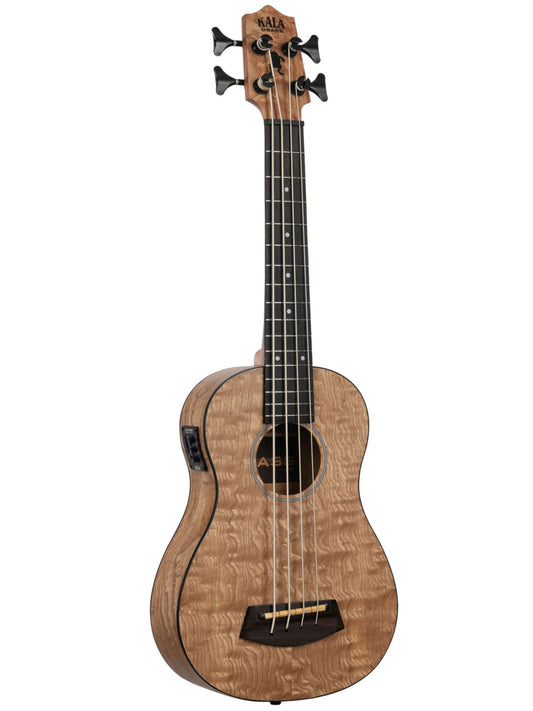 Kala Electro Acoustic U-Bass, Quilted Ash