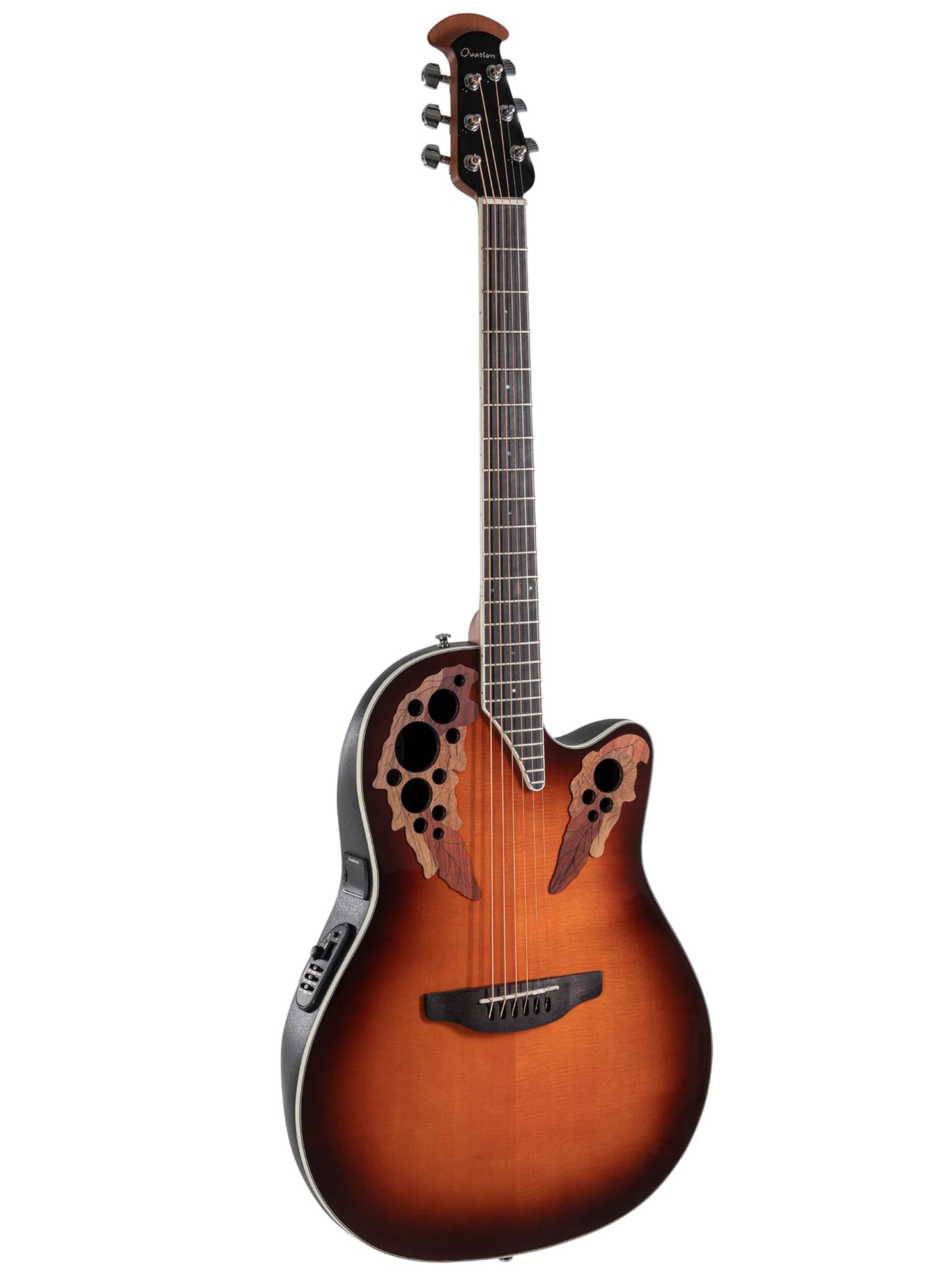 Ovation Celebrity Elite CE48 Super Shallow Cutaway Electro Acoustic Guitar, Sunburst Gloss