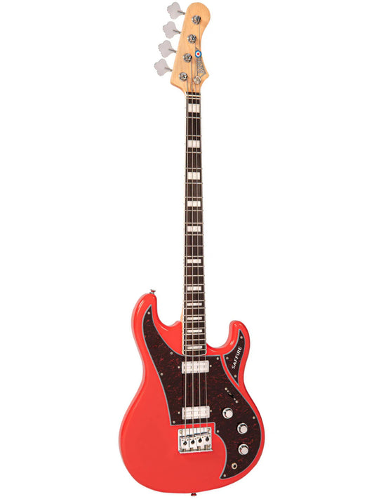 Rapier Saffire Bass Electric Bass, Fiesta Red