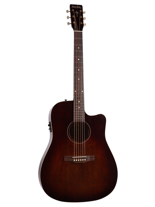 Simon & Patrick Songsmith CW Presys II Dreadnought Electro-Acoustic Guitar, Bourbon Burst